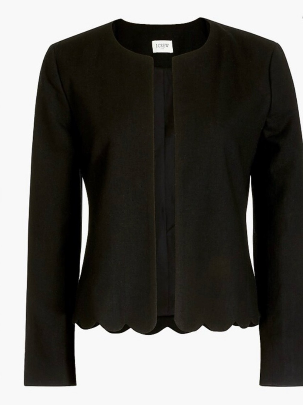 J. Crew Black Scalloped Women's Blazer/Jacket, size XXS